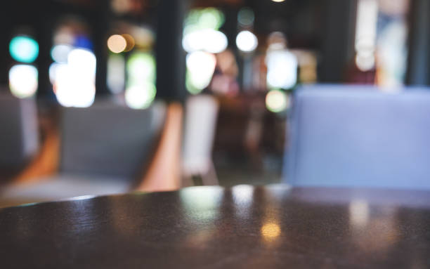 istock Table and chairs with blurred background in cafe 1420277266