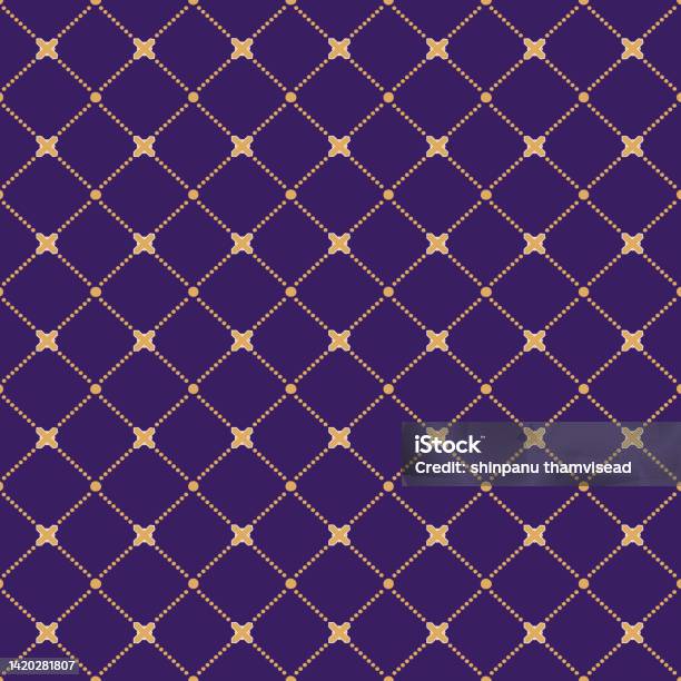 Pattern Yellow Violet Seamless Geometric Pattern Lines And Spots Violet And Yellow Background ...