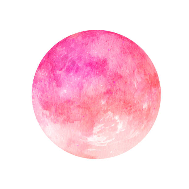 Strawberry moon illustration digital illustration strawberry moon stock illustrations