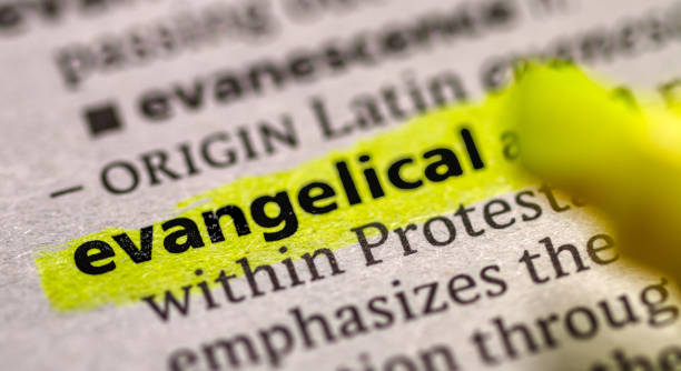 evangelical Close up photo of the word evangelical in a dictionary book evangelic stock pictures, royalty-free photos & images