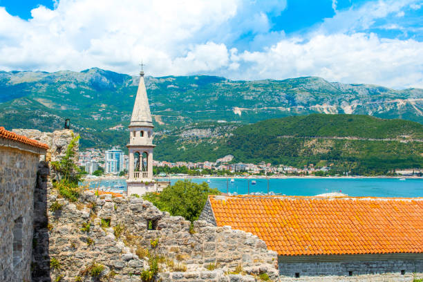 istock Beautiful panoramic summer landscape of the Budva waterfront 1420307823