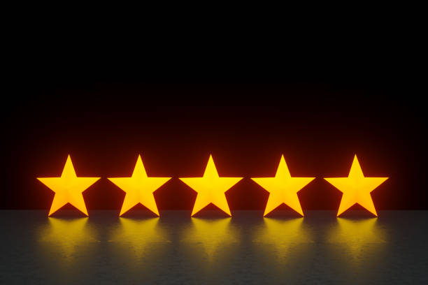 istock Five glowing golden stars 1420313559