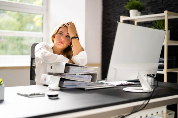 istock Paper Work Pile Stress. Woman Fatigue 1420322942
