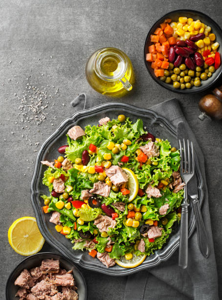istock Lettuce salad with Tuna and vegetable 1420333334