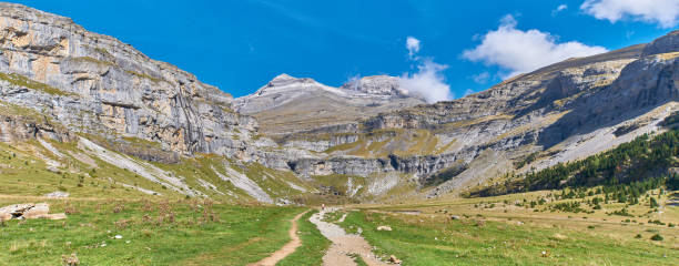 istock Panoramic view of big mountains peaks 1420337012