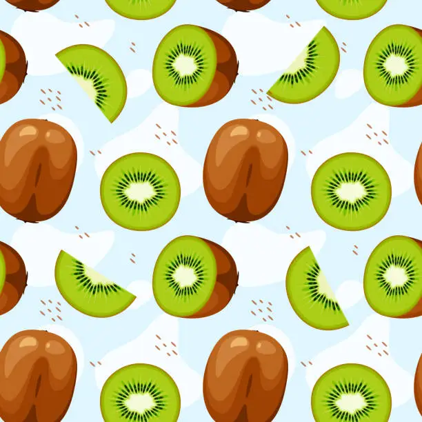 Vector illustration of Juicy kiwi