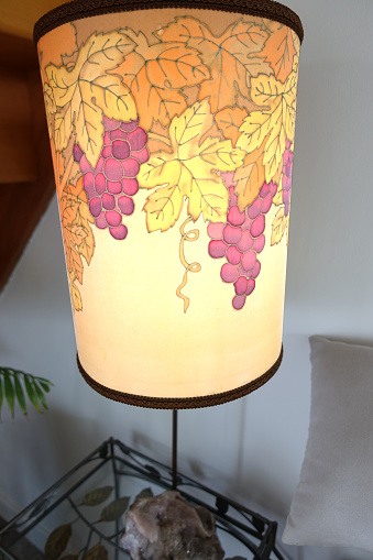 Bedside lamp with illuminated lampshade