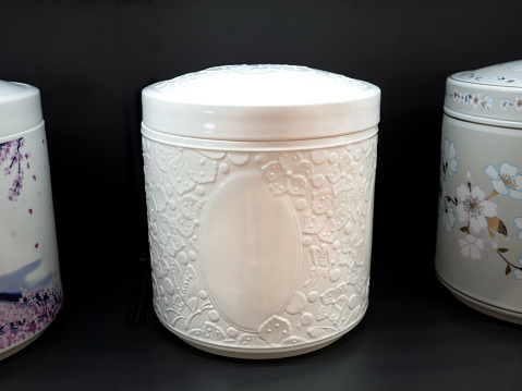 Japanese urn made of ceramics