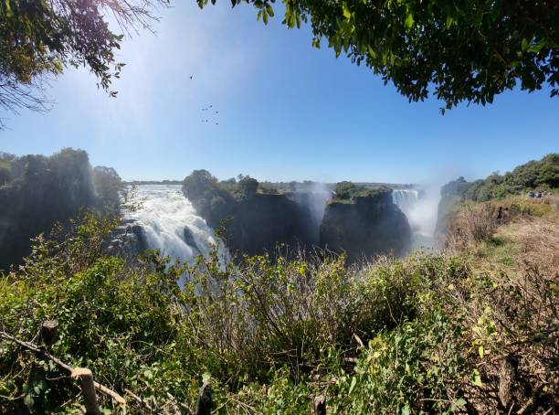 istock Devil's cataract, an island on the Victoria Falls Zimbabwe side 1420374760