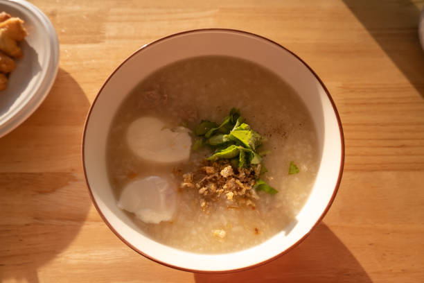 istock Hot porridge, put in a cup 1420382282