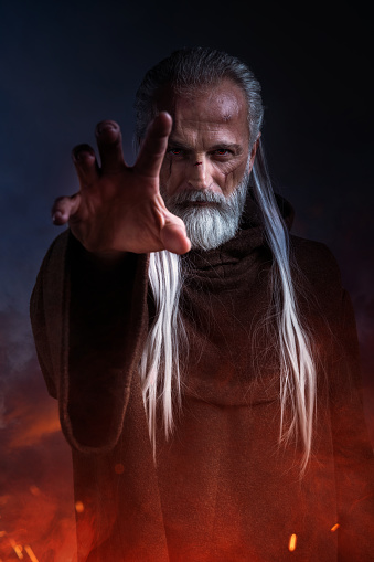 Fantasy portrait of senior wizard