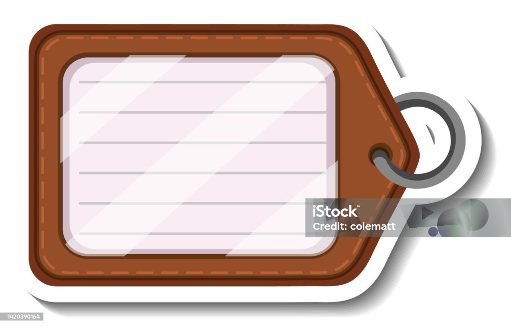 Tag Form Sticker A Sticker Template With A Name Tag Isolated Stock Illustration ...