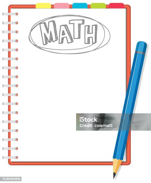 Blank Math Background Blank Math Template With Math Tools And Elements Stock Illustration ...