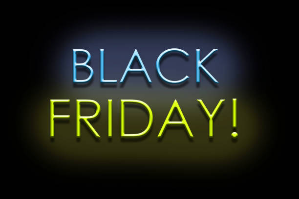 istock Black Friday. Neon sign is isolated on a black background. Trade. Business. Design element. 1420407583