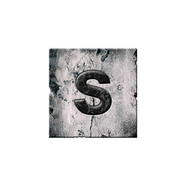 istock Letter s. Alphabet on stone blocks. Lowercase. Isolated on white background. Education. Design 1420408223