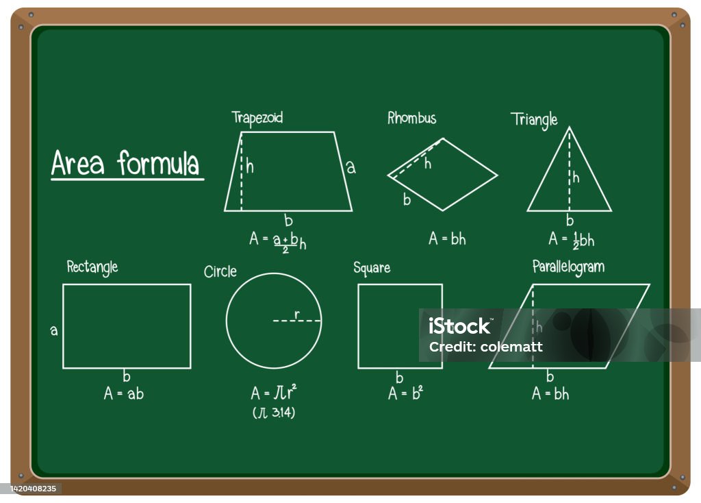 Math Formula On Blackboard Isolated Stock Illustration - Download Image ...