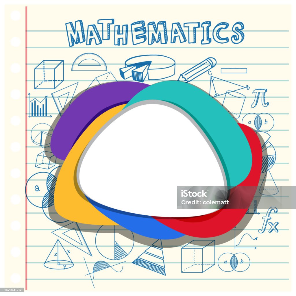 Blank Math Background Blank Math Template With Math Tools And Elements Stock Illustration ...