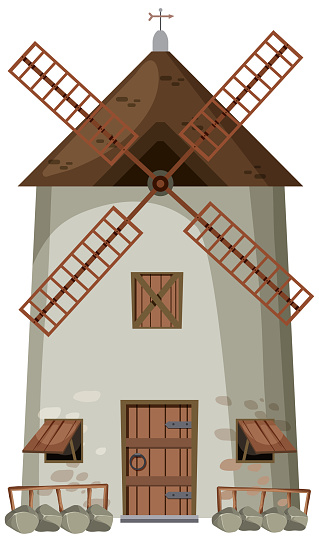 Isolated house on white background illustration