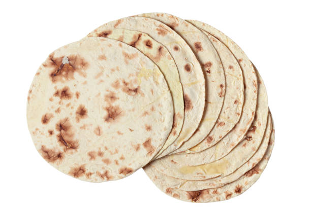 istock Taco flatbread lavash isolated on white background 1420423315