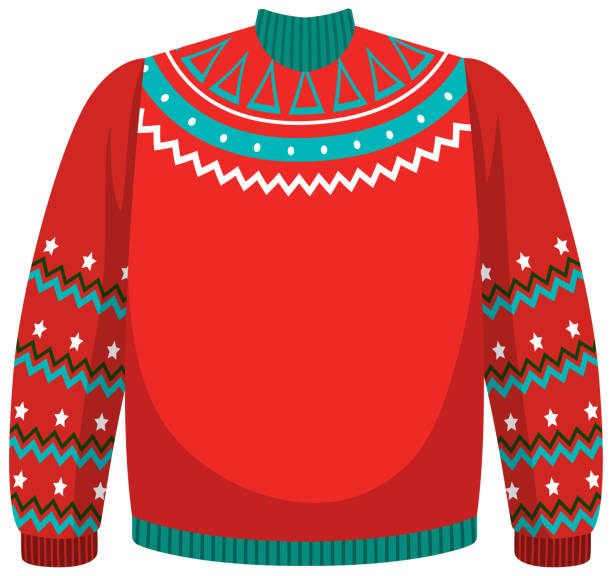 ilustrações de stock, clip art, desenhos animados e ícones de christmas sweater in cartoon style isolated - ugliness