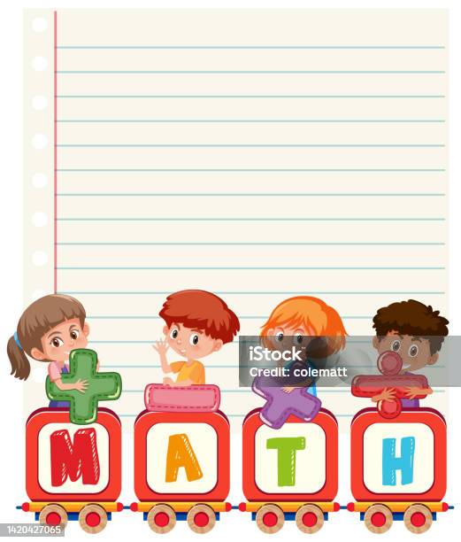 Empty Math Model Blank Math Template With Math Tools And Elements Stock Illustration ...