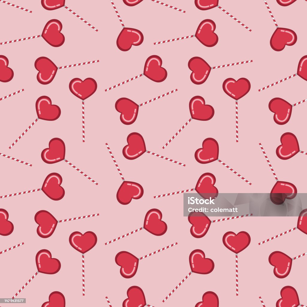 Simple Red Heart Pattern Seamless Red Heart Pattern Stock Illustration - Download Image Now ...