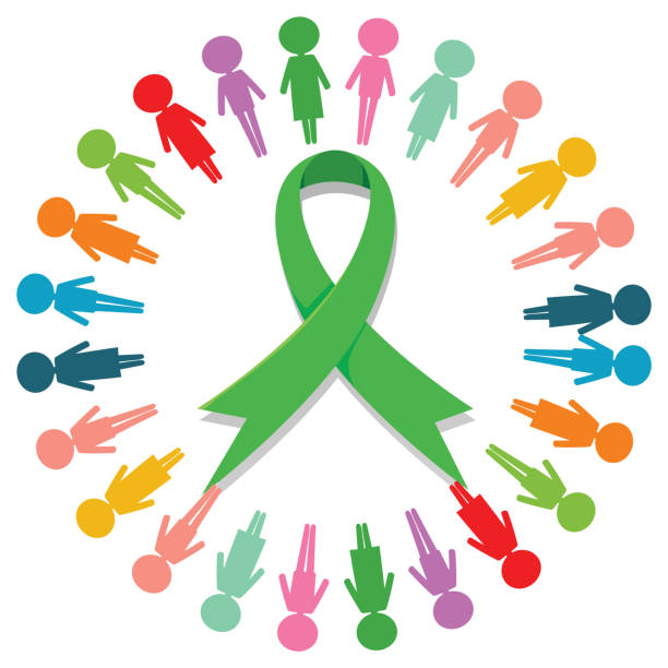 istock Human symbols surrounding the green ribbon 1420435883