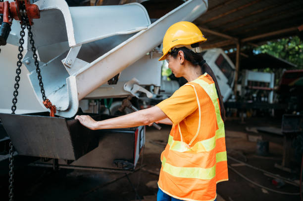 istock Cement mixer truck under maintenance 1420437216