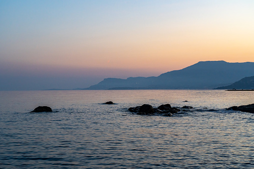 This is a photo that was long-exposed with the help of a filter. it is possible to create an incredible atmosphere. The picture was taken in the bay of Palma de Mallorca.