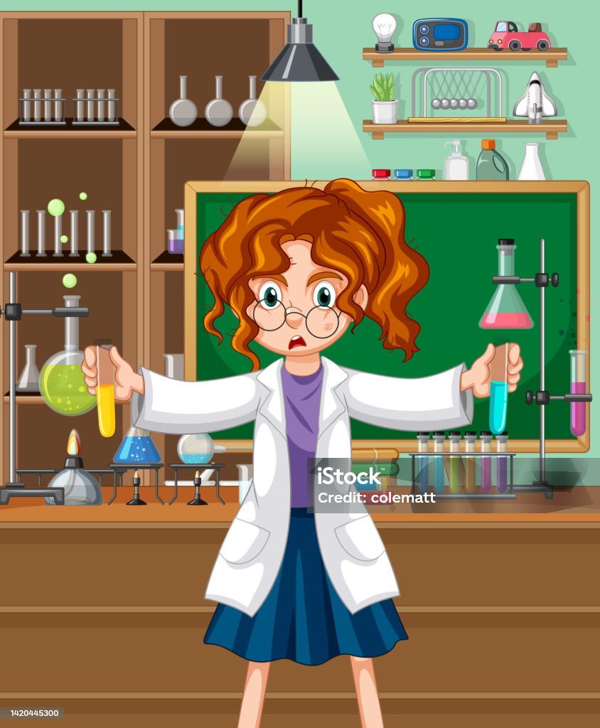 Ilustración de Escena De Laboratorio Con Personaje De Dibujos Animados  Científicos y más Vectores Libres de Derechos de Aprender - iStock