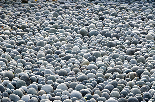 Rows of pebbles for background