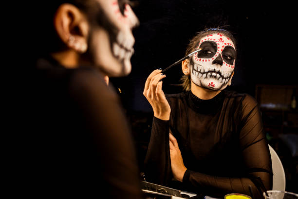istock Face painting for Halloween night party 1420451891