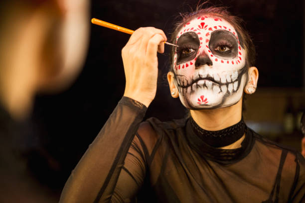istock Creative face painting for Halloween 1420451950