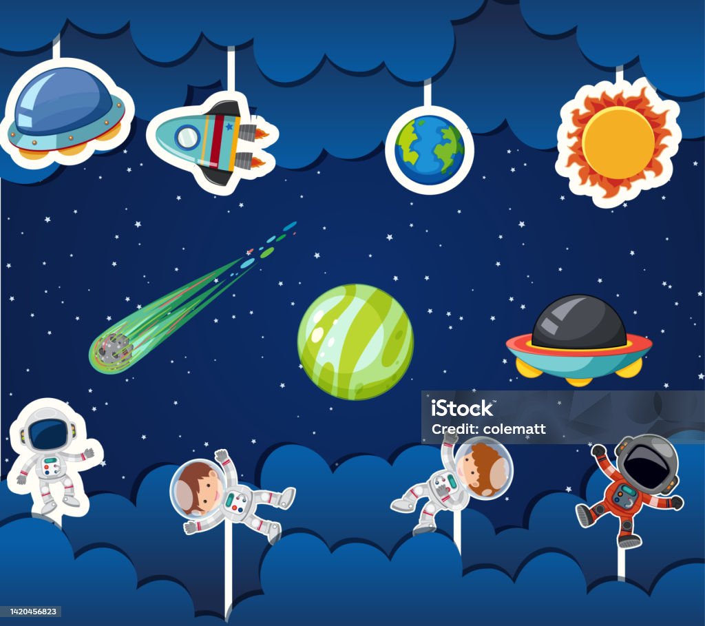 Space Element Vector Space Element On Space Template Stock Illustration - Download Image Now ...