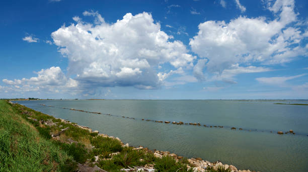 Scardovari (Ro), Italy,a view of the Sacca of Scardovari