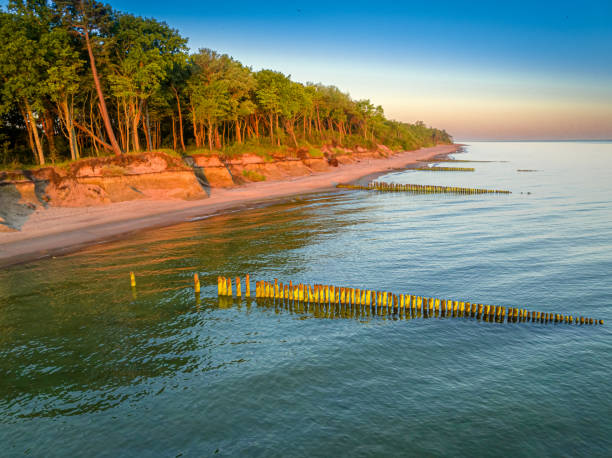 istock Beach at sunrise on Baltic sea in Poland. 1420471755