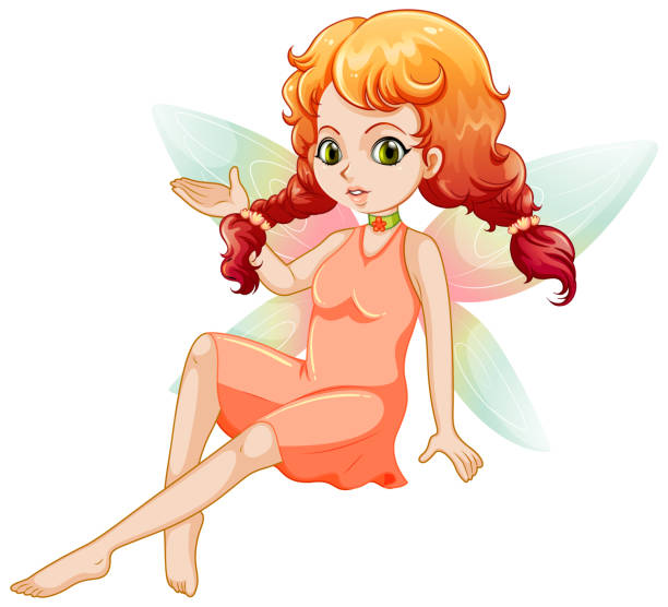 istock Beautiful fairy girl cartoon character 1420472922