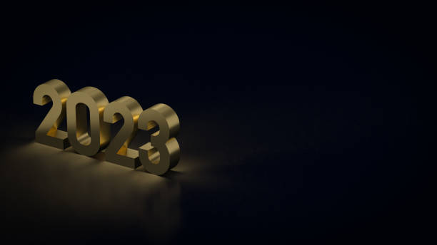 istock The gold number 2023 in black background  3d rendering 1420478523