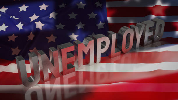 istock The unemployed on America flag for business concept 3d rendering 1420478794