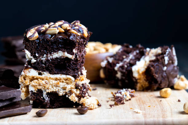 istock chocolate cake with nut filling and peanuts 1420479102