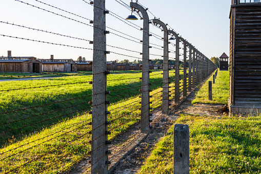 Auschwitz - Birkenau concentration camp. Holocaust memorial. Oswiecim, Poland, 17 July 2022.