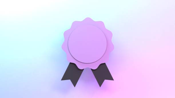 Medal and award icon. 3d render illustration.