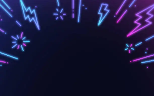Vector illustration of Lightning Bolt Excitement Blast Abstract Background
