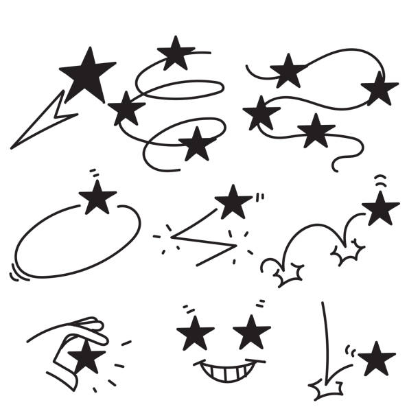 hand drawn doodle star related illustration vector hand drawn doodle star related illustration vector stars in your eyes stock illustrations