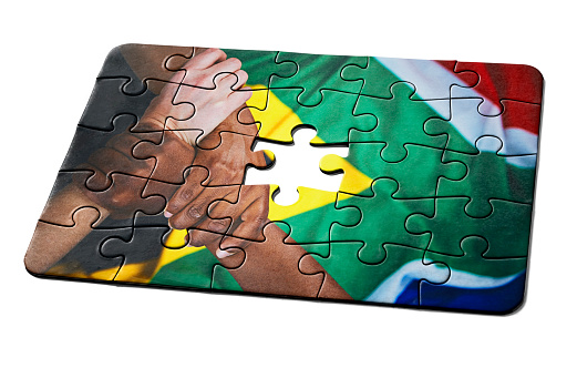 South African jigsaw puzzle needs the final piece as a solution.