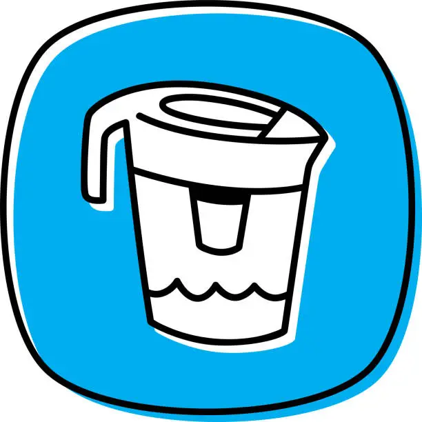 Vector illustration of Water Filter Doodle 2