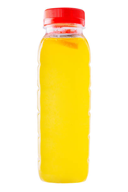 istock Plastic bottle of organic fresh orange juice 1420506645