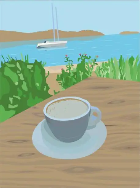 Vector illustration of It´s coffee time!