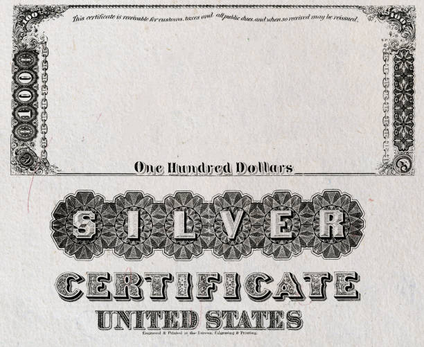 istock Elements of Series 1878 US 100 silver certificate 1420519285