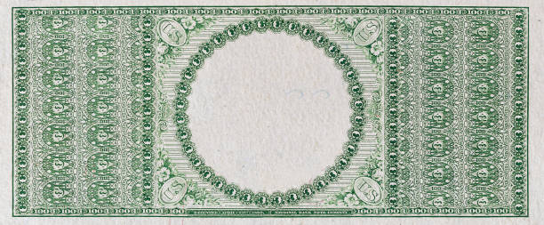 Resverse of 1863 US 100 Legal Tender note with empty middle are Resverse of 1863 US 100 Legal Tender note with empty middle are for design purpose dollar bill eagle stock pictures, royalty-free photos & images
